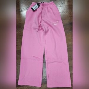 NWT White Fox Vol. 1 Wide Leg Sweatpants, Size XXS(Oversized), Bubblegum Pink
